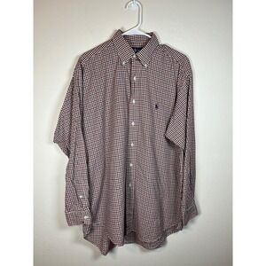 Mens Polo Ralph Lauren Gingham Button Down Shirt Long Sleeve Classic Fit‎